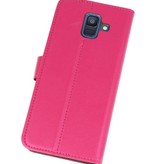 Etui Portefeuille Bookstyle pour Galaxy A6 2018 Rose