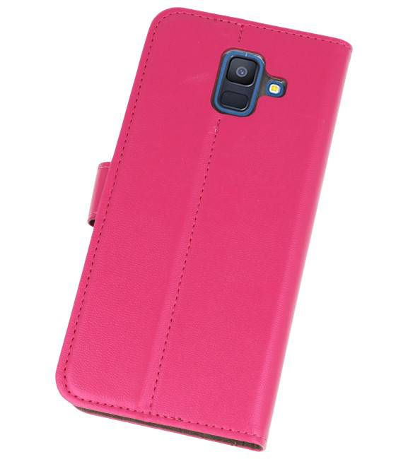 Bookstyle Wallet Cases Hoesje voor Galaxy A6 2018 Roze