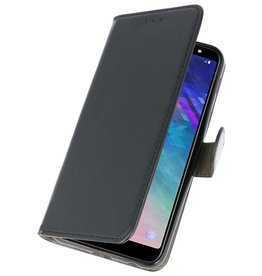 Bookstyle Wallet Cases Hoesje voor Galaxy A6 Plus 2018 Zwart