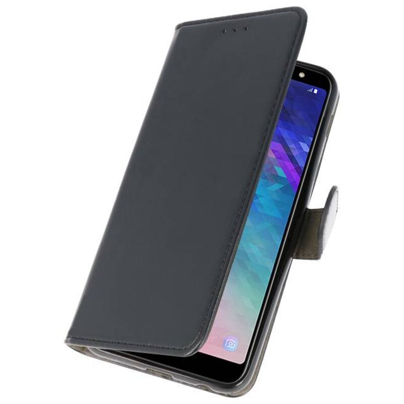 Custodia a portafoglio per Custodia per Galaxy A6 Plus 2018 Nero