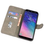 Bookstyle Wallet Cases Tasche für Galaxy A6 Plus 2018 Schwarz