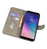 Étui portefeuille Bookstyle pour Galaxy A6 Plus 2018 Noir