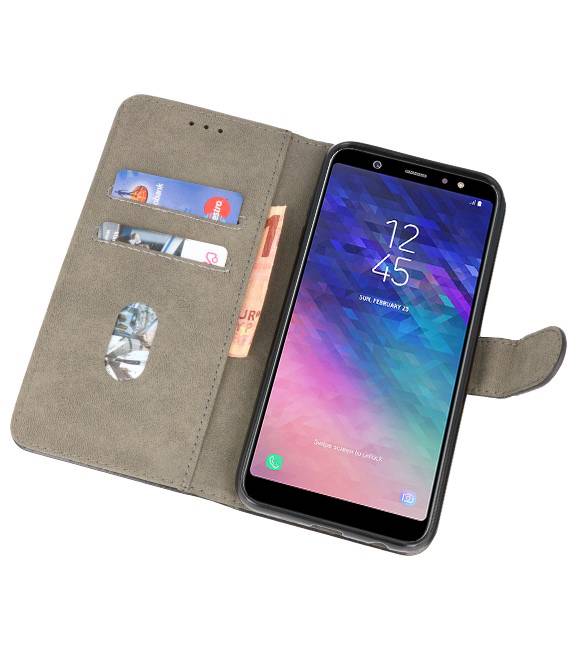 Bookstyle Wallet Cases Case for Galaxy A6 Plus 2018 Black