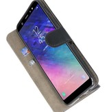 Bookstyle Wallet Cases Hoesje voor Galaxy A6 Plus 2018 Zwart