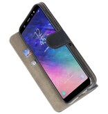 Étui portefeuille Bookstyle pour Galaxy A6 Plus 2018 Noir