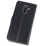 Étui portefeuille Bookstyle pour Galaxy A6 Plus 2018 Noir