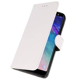 Etui Portefeuille Bookstyle pour Galaxy A6 Plus 2018 Blanc