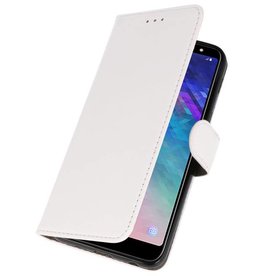 Custodia a portafoglio per Custodia per Galaxy A6 Plus 2018 Bianco