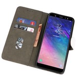 Bookstyle Wallet Cases Hoesje voor Galaxy A6 Plus 2018 Wit