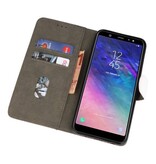 Etui Portefeuille Bookstyle pour Galaxy A6 Plus 2018 Blanc