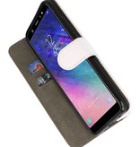 Bookstyle Wallet Cases Hoesje voor Galaxy A6 Plus 2018 Wit