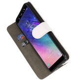 Etui Portefeuille Bookstyle pour Galaxy A6 Plus 2018 Blanc