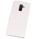 Etui Portefeuille Bookstyle pour Galaxy A6 Plus 2018 Blanc