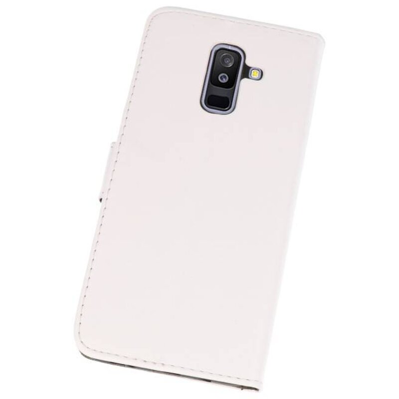 Bookstyle Wallet Cases Taske til Galaxy A6 Plus 2018 White