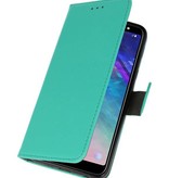 Bookstyle Étui portefeuille pour Galaxy A6 Plus 2018 Vert