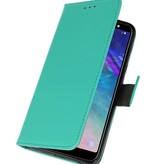 Bookstyle Wallet Cases Taske til Galaxy A6 Plus 2018 Green