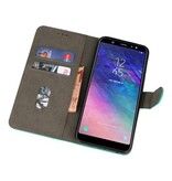 Bookstyle Étui portefeuille pour Galaxy A6 Plus 2018 Vert
