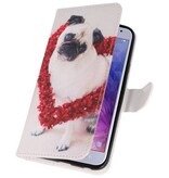 Hondje Bookstyle Hoesje voor Galaxy J4 2018