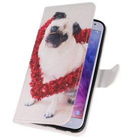 Dog Bookstyle Taske til Galaxy J4 2018