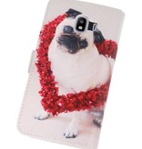 Hondje Bookstyle Hoesje voor Galaxy J4 2018