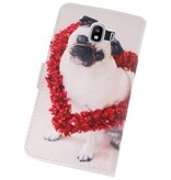 Hondje Bookstyle Hoesje voor Galaxy J4 2018