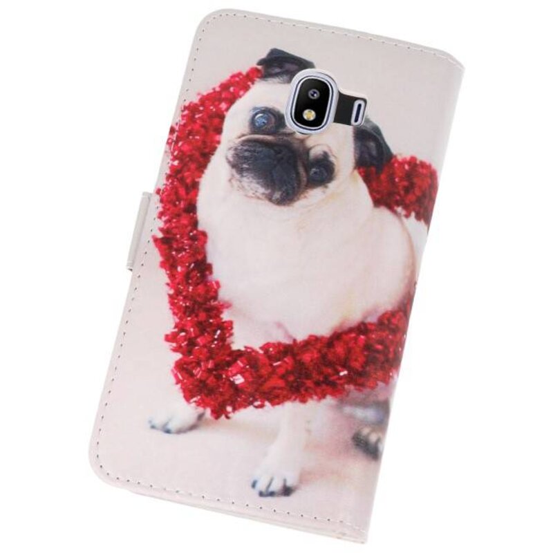 Hondje Bookstyle Hoesje voor Galaxy J4 2018