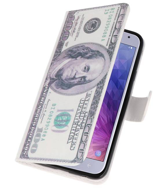 Dollar Bookstyle Hülle für Galaxy J4 2018