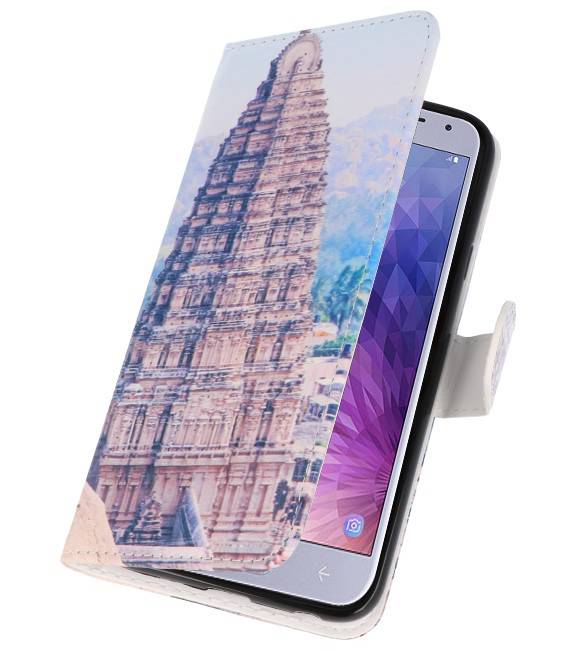 Temple 1 Bookstyle Case for Galaxy J4 2018