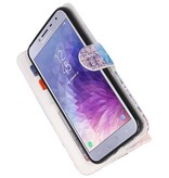 Funda de estilo libro de Temple 1 para Galaxy J4 2018