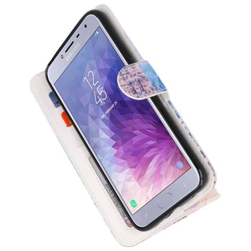 Funda de estilo libro de Temple 1 para Galaxy J4 2018