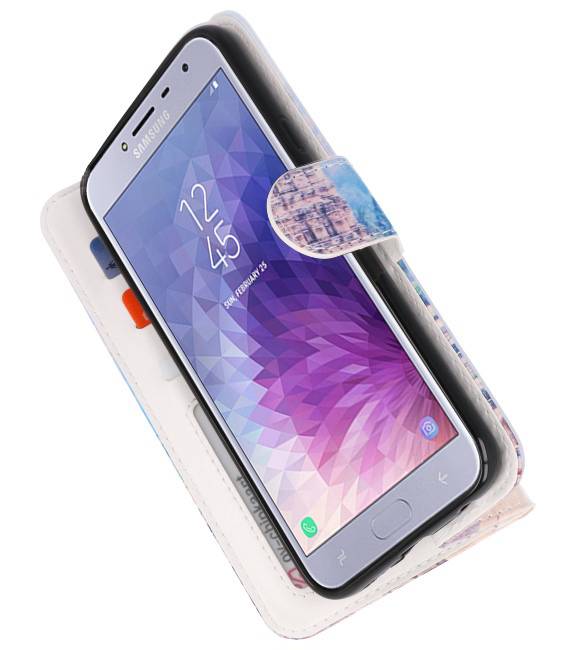 Temple 1 Bookstyle Hoesje voor Galaxy J4 2018