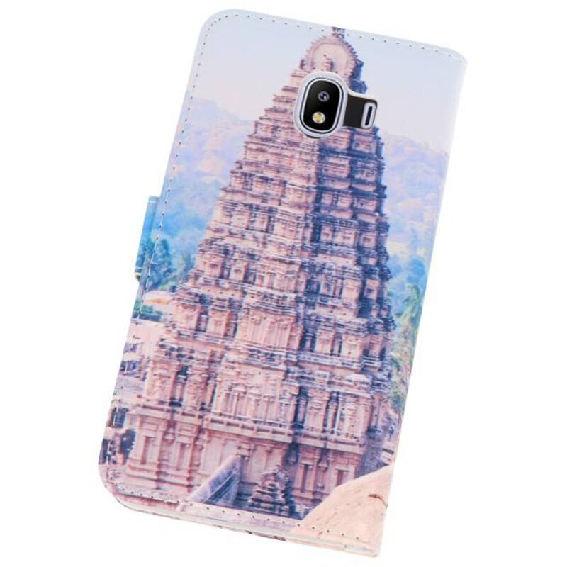 Funda de estilo libro de Temple 1 para Galaxy J4 2018