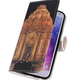 Temple 2 Bookstyle Hoesje voor Galaxy J4 2018