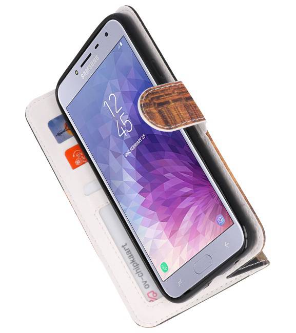 Temple 2 Bookstyle Hoesje voor Galaxy J4 2018