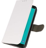 Bookstyle Wallet Cases Tasche für Galaxy J6 2018 Weiß