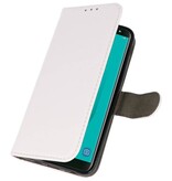 Bookstyle Wallet Cases Tasche für Galaxy J6 2018 Weiß