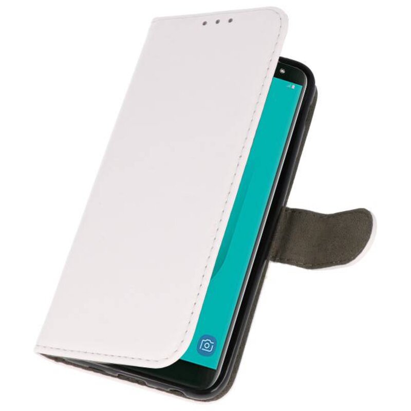 Bookstyle Wallet Cases Tasche für Galaxy J6 2018 Weiß