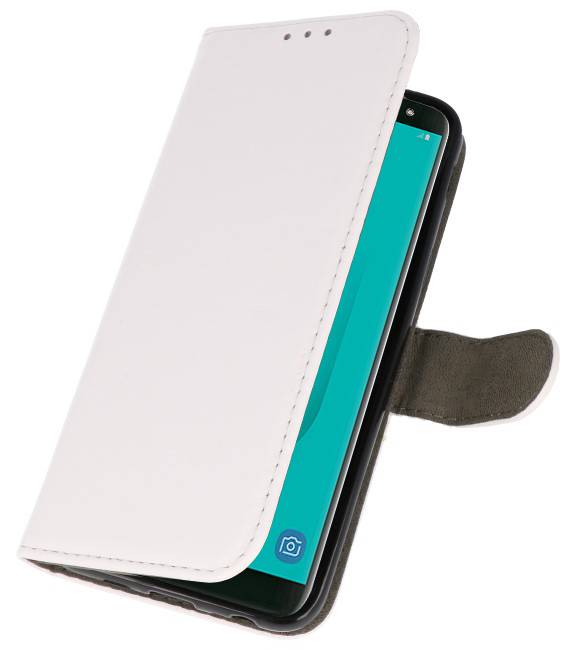 Bookstyle Wallet Cases Tasche für Galaxy J6 2018 Weiß