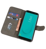 Bookstyle Wallet Cases Hoesje voor Galaxy J6 2018 Wit