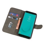 Bookstyle Wallet Cases Tasche für Galaxy J6 2018 Weiß