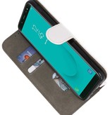 Bookstyle Wallet Cases Hoesje voor Galaxy J6 2018 Wit
