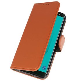 Bookstyle Wallet Cases Hoesje voor Galaxy J6 2018 Bruin