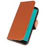 Funda de estuche para estuche Bookstyle para Galaxy J6 2018 Brown