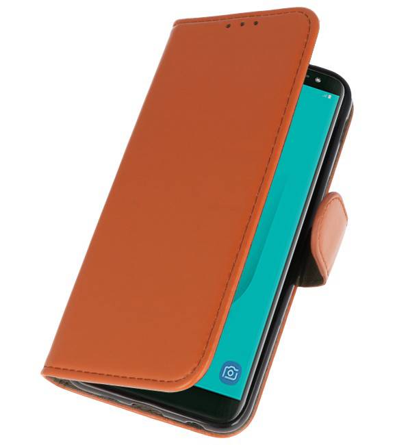 Bookstyle Wallet Cases Taske til Galaxy J6 2018 Brown