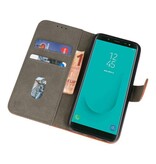 Custodia a portafoglio per Custodia per Galaxy J6 2018 Marrone