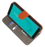 Custodia a portafoglio per Custodia per Galaxy J6 2018 Marrone
