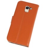 Custodia a portafoglio per Custodia per Galaxy J6 2018 Marrone
