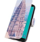 Temple 1 Bookstyle Hoesje voor Galaxy J6 2018