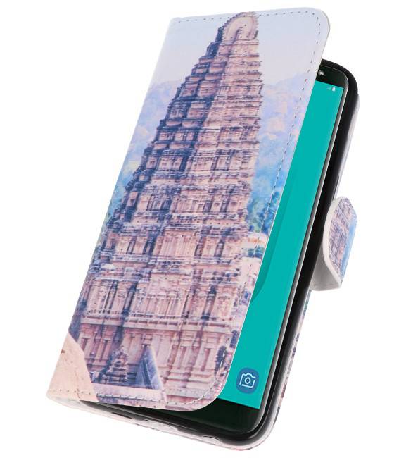 Temple 1 Bookstyle Tasche für Galaxy J6 2018