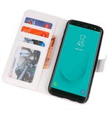 Temple 1 Bookstyle Hoesje voor Galaxy J6 2018